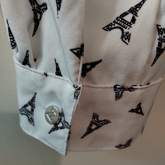 Womens Blouse Eiffel Tower Print Size XL - Picture 4 of 10